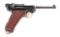 (C) DWM Model 1900 Swiss Luger Semi-Automatic Pistol.