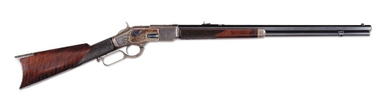 (A) Magnificent Documented Winchester First Model 1873 Deluxe Rifle (1877).
