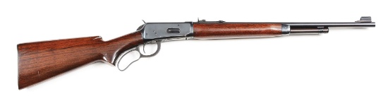 (C) Rare Winchester Model 64 cal, 25-35 WCF Lever Action Carbine (1949).