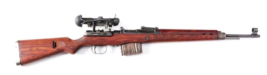 (C) WWII German Berlin-Lubecker G43 Rifle with Original ZF4 Scope & Mount.