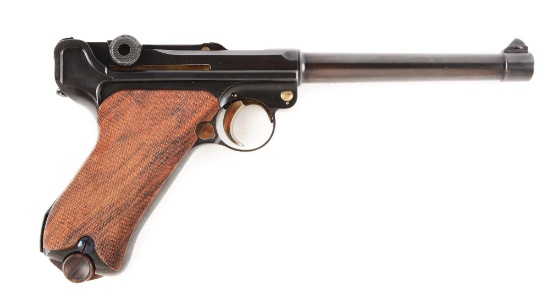 (C) Cased John Martz Coustom .45 ACP Luger Semi-Automatic Pistol.