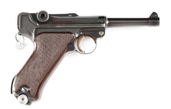 (C) Krieghoff Post-War Externally Numbered Luger Semi-Automatic Pistol With Holster.