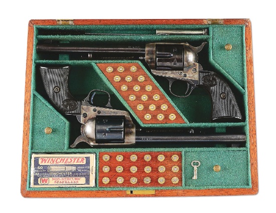 (C) Cased Pair of 1st Generation Colt .32 Caliber Single Action Army Revolvers.