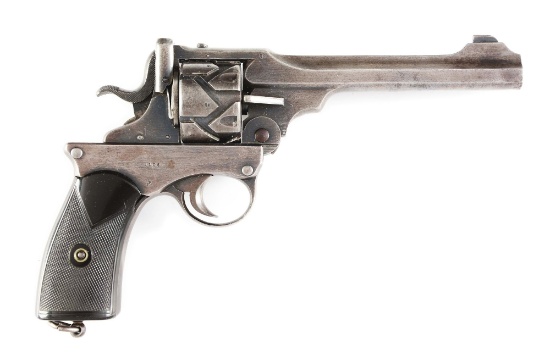 (C) Webley-Fosbery Self-Cocking Semi-Automatic Revolver.