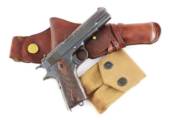 (C) Scarce Springfield Model 1911 U.S. Army Semi-Automatic Pistol with Holster (1915).