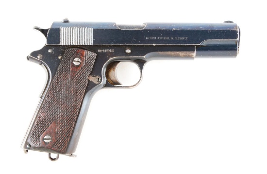 (C) Colt Model 1911 U.S. Navy Semi-Automatic Pistol (1918).