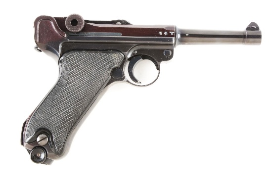 (C) Nazi Marked 42 Dated byf Code Luger Semi-Automatic Pistol.