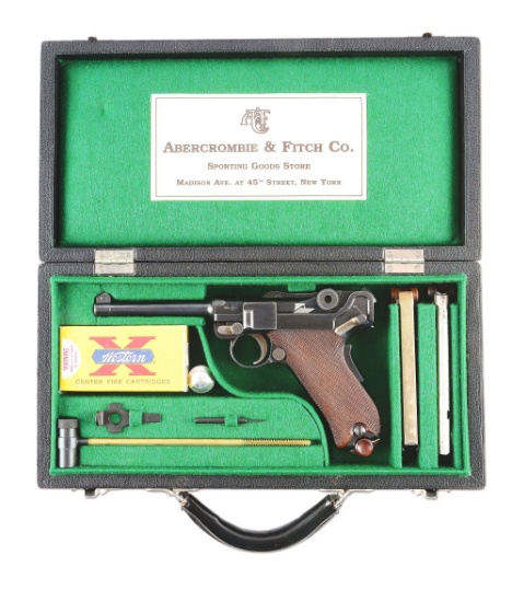 (C) Cased 1906 American Eagle Luger Semi-Automatic Pistol.