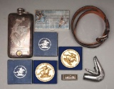 Lot of 5: Interesting Period Silver Military & Western Items.