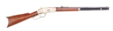 (A) Rare High Condition Factory Half Plate Nickel Winchester Model 1873 Lever Action Rifle (1877).