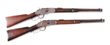 (A) Consecutive Pair of Winchester Model 1873 Lever Action Carbines - Victorian Prison System (1884)