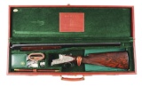 (M) Fine Merkel 20 Gauge 202E Sideplated Blitz Action Ejector Single Trigger OU Shotgun with Case.