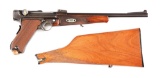 (C) 1902 Luger Carbine Semi-Automatic Pistol.