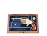 (A) Cased Fully Nickel Colt Cloverleaf House Pistol (1871).
