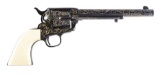 (A) Antique Custom Gold Inlay Colt Single Action Army Revolver (1882).