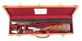(C) Early Boss Under-Over Sidelock Ejector Single Trigger Game Gun with Case.