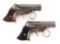 (A) Lot of 2: Remington Elliot Derringers CAL .22 RF.