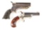 (A) Colt Third Model Derringer & C. Sharps & Co. 4 Barreled Pepper Box.