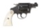 (C) Presentation Pre-War Colt Detective Double Action Revolver with Pearl Grips (1944).