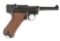 (C) Mauser S/42 1937 Date Luger Semi-Automatic Pistol.