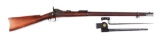 (A) Springfield Model 1884 Percussion Trapdoor Rifle with Bayonet.