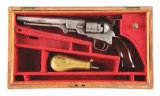 (A) Cased & Engraved 1st Year Production Colt Model 1862 Pocket Navy Percussion Revolver.