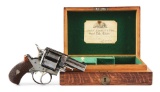 (A) Cased Exquisite Dealer Marked Bulldog Revolver.