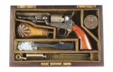 (A) Cased Colt Model 1849 Percussion Pocket Revolver.