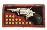(A) Cased Etched Panel Colt New Line .32 Spur Trigger Revolver (1880).