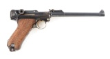 (C) German DWM 1917 Dated Artillary Luger Semi-Automatic Pistol.