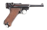 (C) Nazi Marked Mauser 1940 Dated 42 Code Luger P.08 Semi-Automatic Pistol.