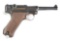 (C) Mauser S/42 1936 Date Luger Semi-Automatic Pistol.