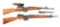 (C) Lot of 2 French MAS Semi-Automatic Rifles: 1949-56 Sniper Rifle With Scope & 1949.