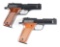 (M) Lot of 2 Rare Benelli Italian Like New Pistols In Original Boxes: Model B76 9mm and B77 .32.
