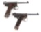 (C) Lot of 2: Japanese Type 14 Nambu Semi-Automatic Pistols.