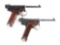 (C) Lot of 2 WWII Japanese Nambu Type 14 Pistols: Dated 10.9 & 17.6.