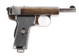 (C) Webley & Scott Model 1909 Semi-Automatic 9mm Pistol.