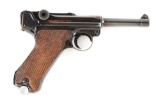 (C) Nazi Marked German Mauser P.08 Luger 1940 Dated Code 42 Semi-Automatic Pistol.