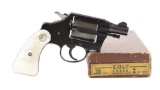 (C) Boxed Colt Cobra Double Action Revolver with Factory Pearl Grips (1952).