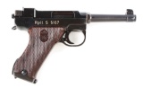 (C) Husqvarna Model 1940 Semi-Automatic Pistol.