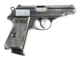 (C) Walther 90 Degree Safety Pre-War Commercial Model PP Pistol.