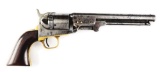 (A) London Colt Model 1851 Navy Thuer Conversion Revolver.