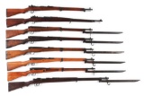 (C) Lot of 8: Japanese Bolt Action Rifles.