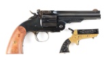 (M) Lot of 2: Uberti Cased Deringer & Boxed Schofield No. 3 Revolver.
