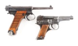 (C) Lot of 2: Japanese 1944 Manufactured Late-War Semi-Automatic Pistols.