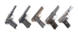 (C) Lot of 5: Pre-War European Large Frame Semi-Automatic Pistols.