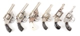 (C) Lot of 6: Turn of the Century Pocket Revolvers.