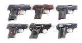 (C) Lot of 6: Pre-War European Small Pocket Pistols.