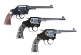 (C) Lot of 3: High Condition Pre-War Colt Police Positive Double Action Revolvers.