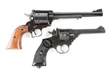(M+C) Lot of 2: Early Ruger Super Blackhawk Single Action Revolver (1962) & Webley Mk IV Double Acti